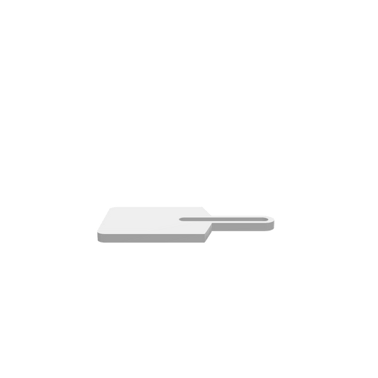 A 3D render of CNC file showing a compact cheese board with a gap handle, ideal for cutting, serving, or presenting cheeses and appetizers.