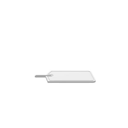 A 3D render of CNC file showing a Gap Handle Cheese Board XXL with a smooth rectangular board and ergonomic gap handle, designed for easy carrying and presentation.