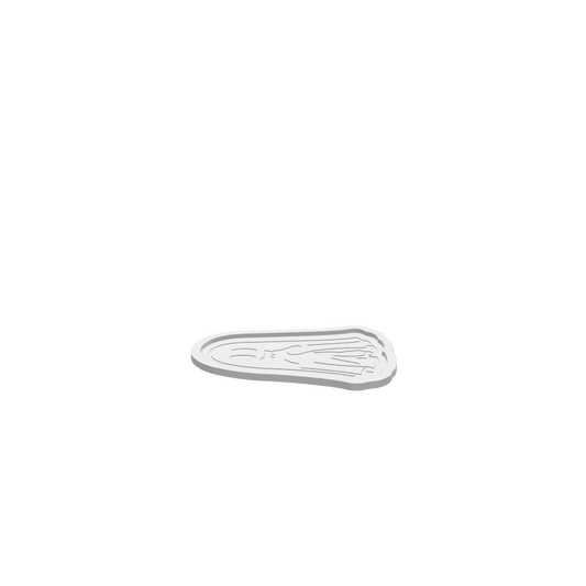 A 3D render of CNC file showing a Ghost With Cat Halloween Tray 