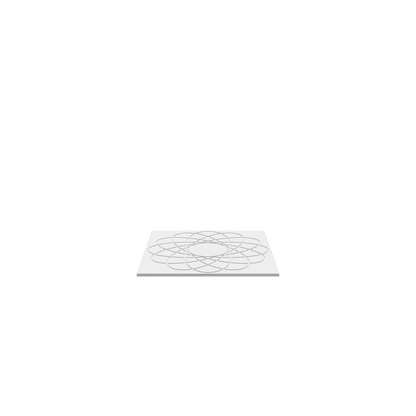 A 3D render of CNC file showing Guilloche Art 1 featuring elegant swirling lines and symmetrical decorative details.