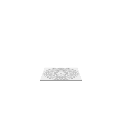 A 3D render of CNC file showing Guilloche Art 2 featuring elegant swirling lines and symmetrical decorative details.