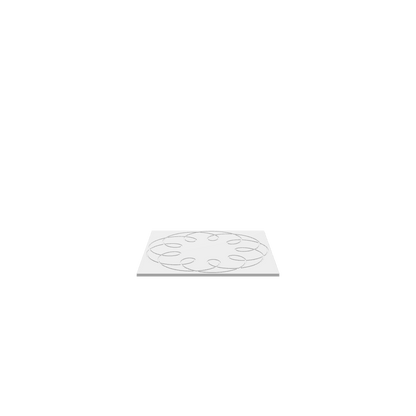 A 3D render of CNC file showing Guilloche Art 3 featuring elegant swirling lines and symmetrical decorative details.