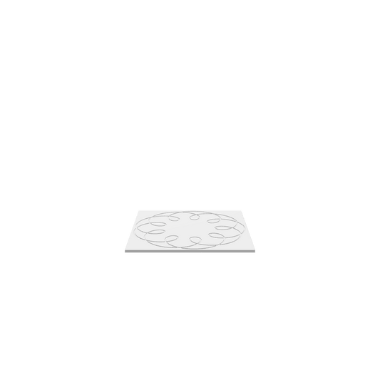 A 3D render of CNC file showing Guilloche Art 3 featuring elegant swirling lines and symmetrical decorative details.