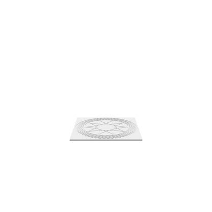 A 3D render of CNC file showing Guilloche Art 4 featuring elegant swirling lines and symmetrical decorative details.