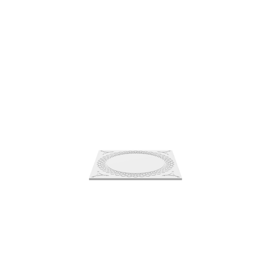 A 3D render of CNC file showing a Guilloche Art 5 with intricate geometric patterns 