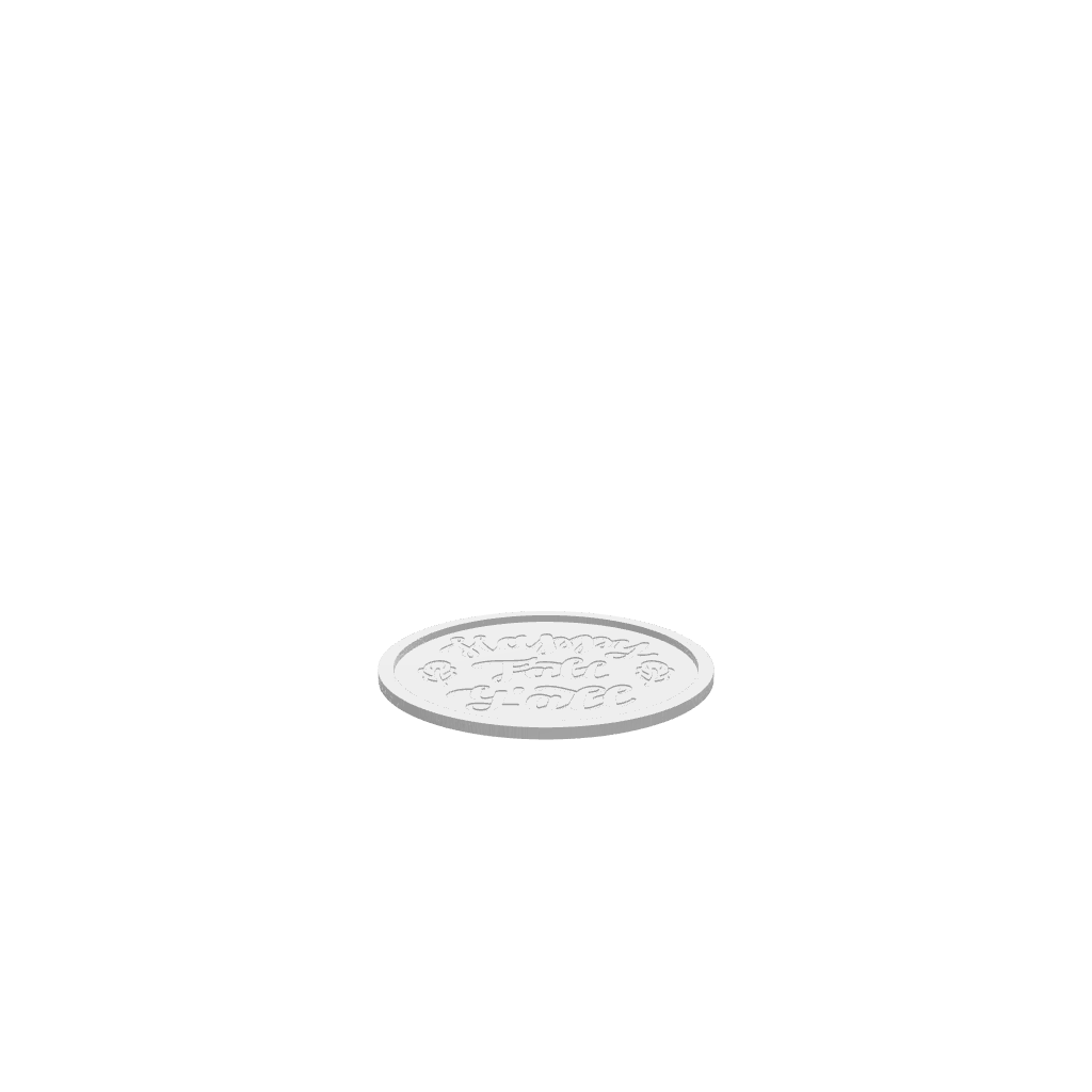 GLB file of Round wooden Happy Fall Y'all tray 