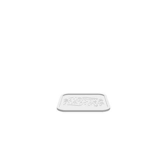 A 3D render of CNC file showing a Happy Holidays Tray.