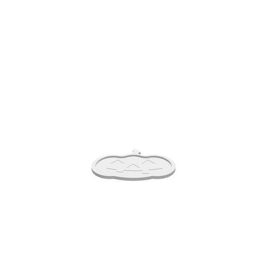 3D render of CNC file showing a Happy Jack-o'-Lantern Halloween Tray featuring a carved pumpkin face engraving