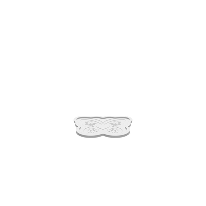 A 3D render of CNC file showing a Heart Butterfly Cookie Tray design featuring elegant butterfly and heart patterns.