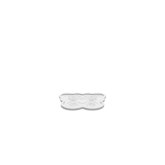 A 3D render of CNC file showing a Heart Butterfly Cookie Tray design featuring elegant butterfly and heart patterns.