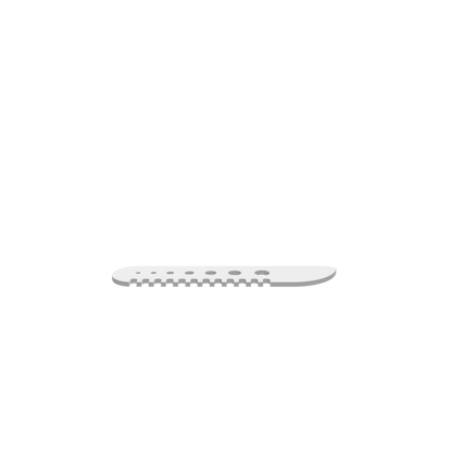 3D render of CNC file showing a Herb Stripper Knife with detailed contours and functional cutouts for efficient herb preparation.