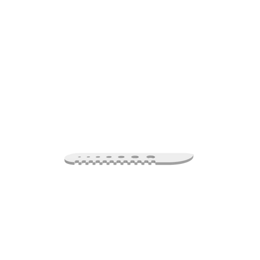 3D render of CNC file showing a Herb Stripper Knife with detailed contours and functional cutouts for efficient herb preparation.