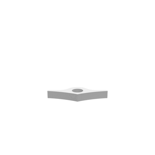 A 3D render of a CNC file showing a Lunar Thumb Holder