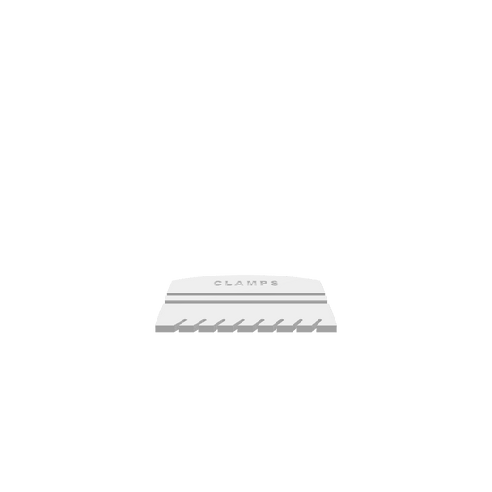 3D render of CNC file showing a Minimalist Clamp Holder in two parts