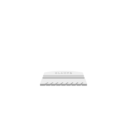 3D render of CNC file showing a Minimalist Clamp Holder in two parts