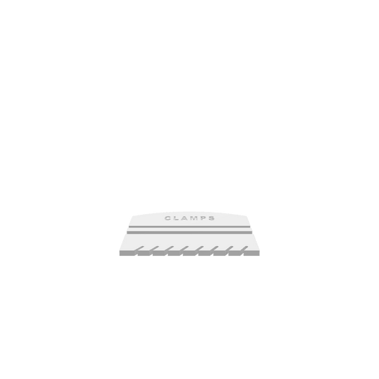 3D render of CNC file showing a Minimalist Clamp Holder in two parts