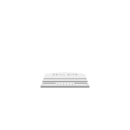 A 3D render of CNC file showing a minimalist drill bit holder in two parts