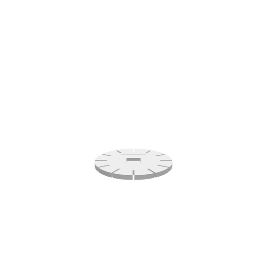 A 3D render of CNC file showing a minimalist one-sided clock design, featuring a sleek and simple look ideal for home or office décor projects.