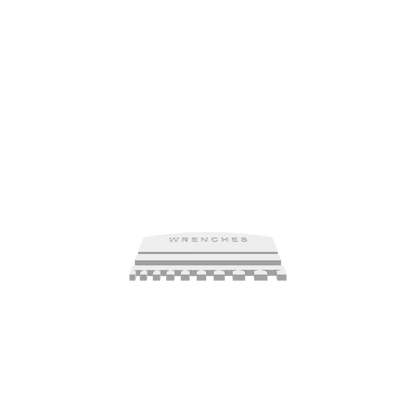 3D render of CNC file showing a minimalist wrench holder in the two parts it's made from