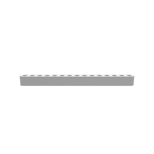A 3D render of CNC file showing a Modern Propagation Station 15x featuring ten test-tube style holders arranged in a modern wooden base for displaying plant cuttings.