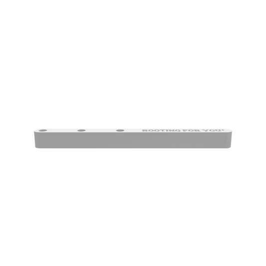 A 3D render of a CNC file showing a Modern Propagation Station with three slots labeled “Rooting For You,” crafted for plant propagation and home décor.