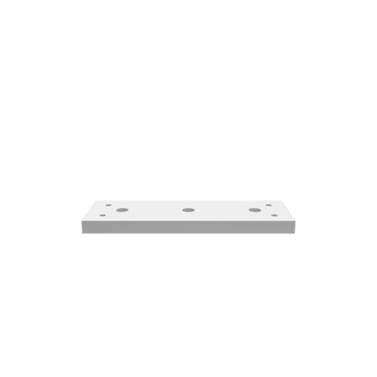 A 3D render of a CNC file showing modular wasteboard tiles featuring evenly spaced holes for clamping and precise CNC setup.