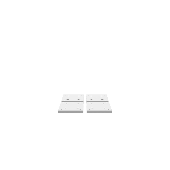 A 3D render of a CNC file showing Modular Wasteboard Tiles in 8x8 inch size