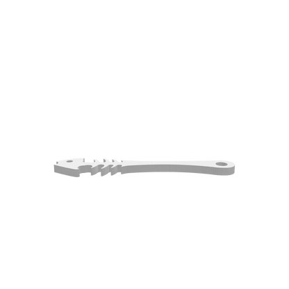 3D render of CNC file showing a fish-shaped oven push stick