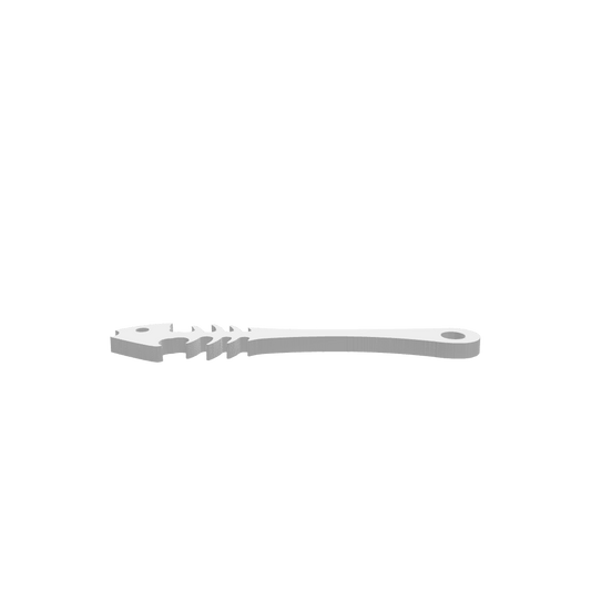 3D render of CNC file showing a fish-shaped oven push stick