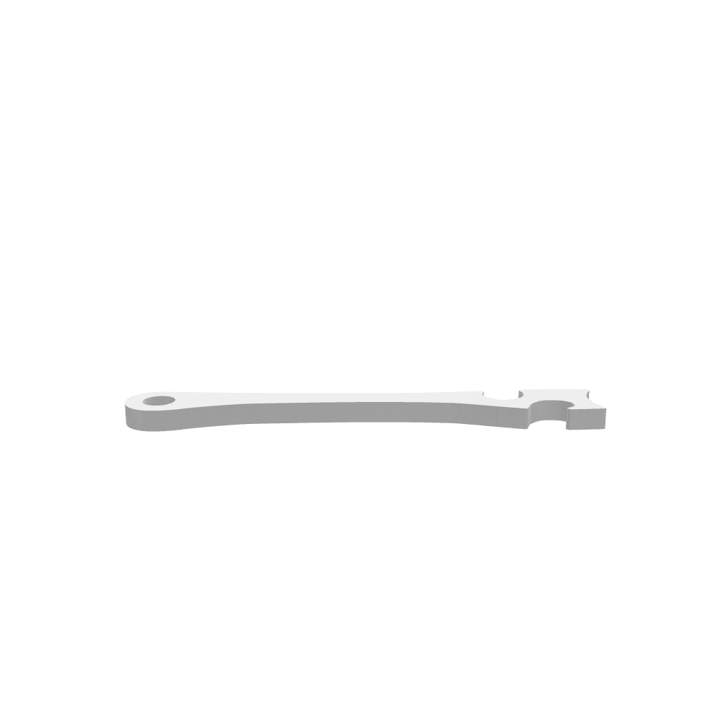 3D render of CNC file showing an Oven Push Stick Traditional design with a smooth, practical shape for kitchen use.