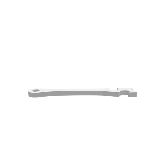 3D render of CNC file showing an Oven Push Stick Traditional design with a smooth, practical shape for kitchen use.