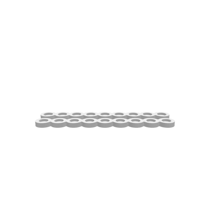 3D render of CNC file showing a Pearl Tea Light Candle Board with smooth contours, rounded edges, and evenly spaced candle slots for decorative display.