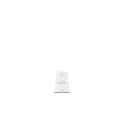 A 3D render of CNC file showing a Pentagram Welcome Porch Board with a carved star design.