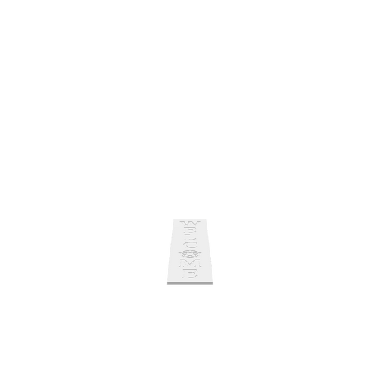 A 3D render of CNC file showing a Pentagram Welcome Porch Board with a carved star design.