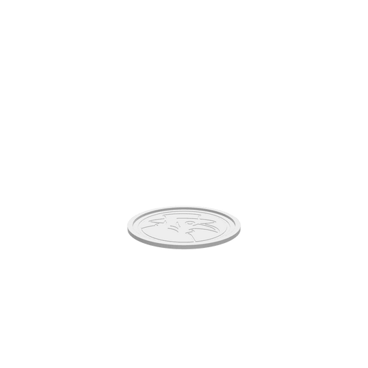 3D render of CNC file showing a Plague Doctor Side Tray featuring the iconic beak mask outline.