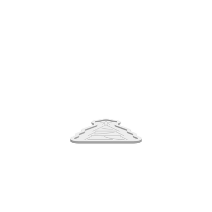 3D render of CNC file showing a Polygon Christmas Tree Tray.
