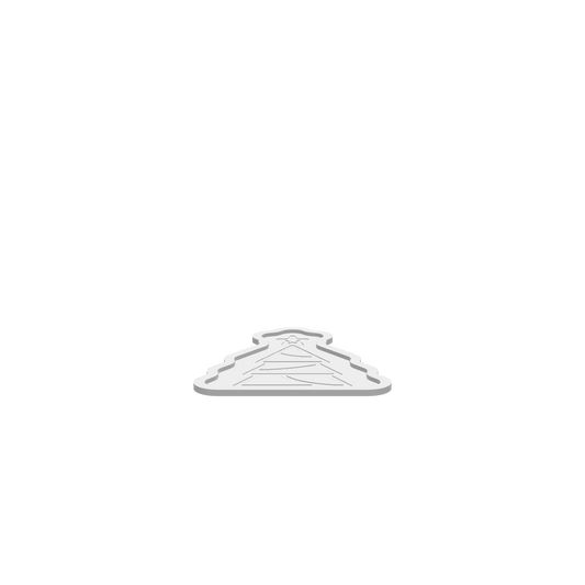 3D render of CNC file showing a Polygon Christmas Tree Tray.
