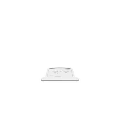 GLB file of gravestone tray with RIP and some crack engraved on the base
