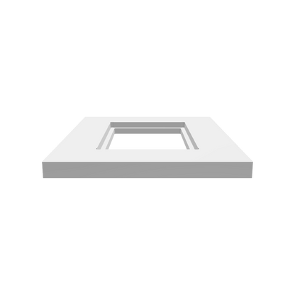 A 3D render of CNC file showing a ruffle patterned picture frame design with wavy, textured details around the border.