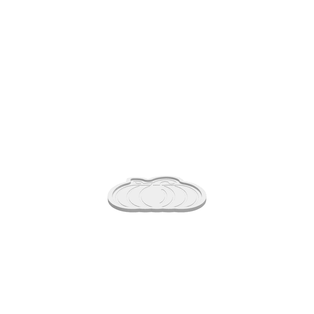 3D render of CNC file showing a rustic pumpkin shaped fall tray 