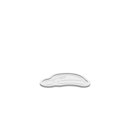 A 3D render of a CNC file showing a Simple Santa Hat Tray design.