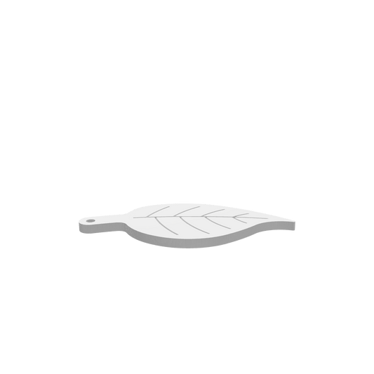 GLB of render file of a single leaf cheese board, displaying the 3D shape and proportions for preview before production.