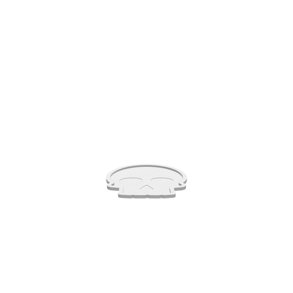 A 3D render of CNC file showing a Skull Halloween Tray with a carved skull design for Halloween décor.