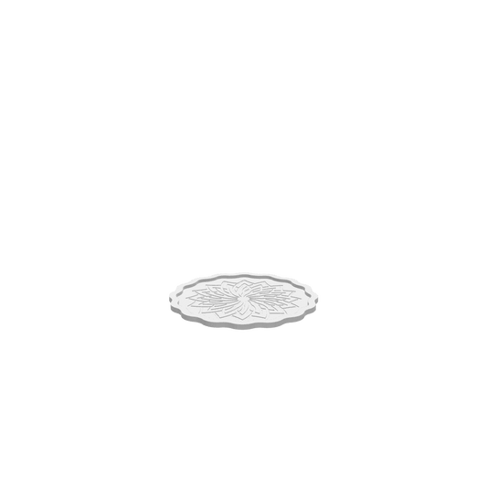 A 3D render of CNC file showing a Spike Mandala Cookie Tray design with detailed mandala spikes.