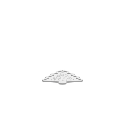 A 3D render of a CNC file showing a squiggly Christmas tree tray.