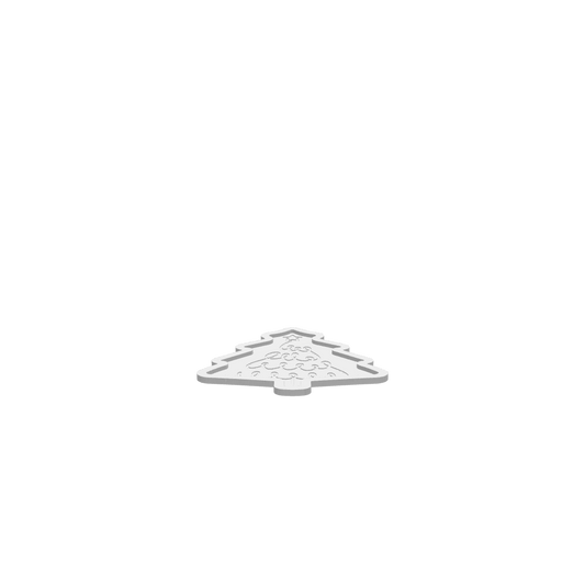 A 3D render of a CNC file showing a squiggly Christmas tree tray.
