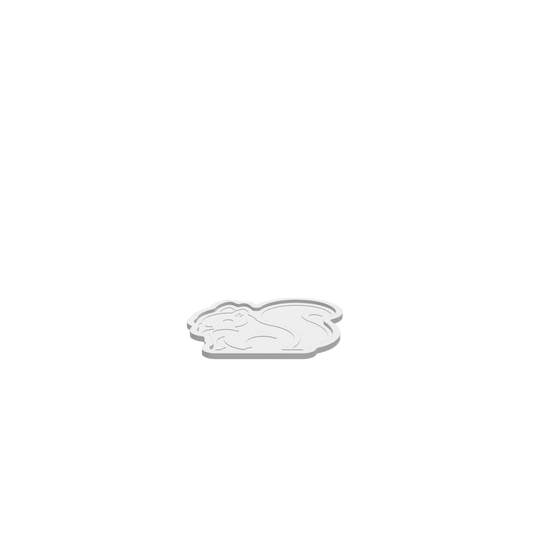 A 3D render of CNC file showing a squirrel shaped tray with an engraving of a squirrel in the base