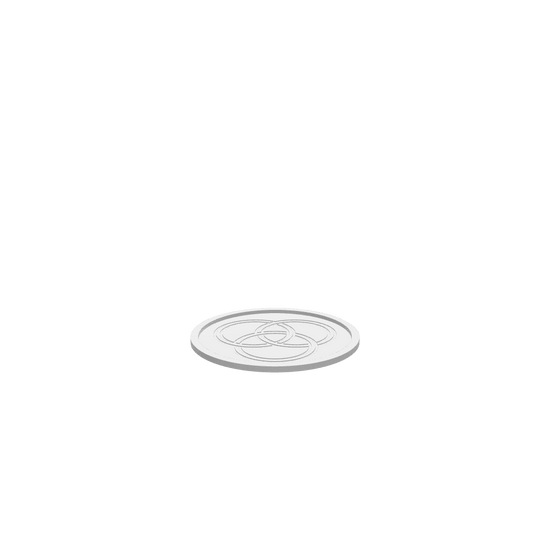 A 3D render of a CNC file showing a Three Ring Cookie Tray with three stacked circular sections for holding cookies or snacks.