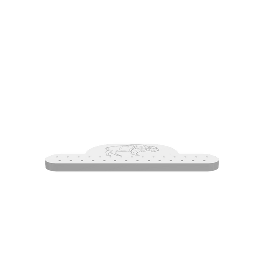 A 3D render of CNC file showing a Tie Rack with a Bison design, ideal for decorative or functional use in crafting projects.