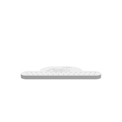 A 3D render of a CNC file showing a Tie Rack Duck design, featuring a duck-shaped holder for organizing ties in a creative way.